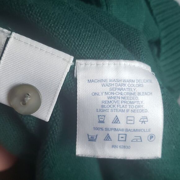 Land's End Green Sweater/Cardigan - Picture 3 of 4